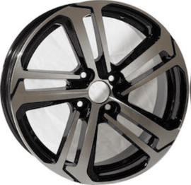 Replica for CITROEN PEUGEOT 5447 Black Polish 17*6.5 - D-elastikashop