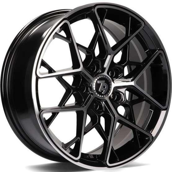 79Wheels SCF-C GLOSS BLACK POLISHED FACE 17*7 - D-elastikashop