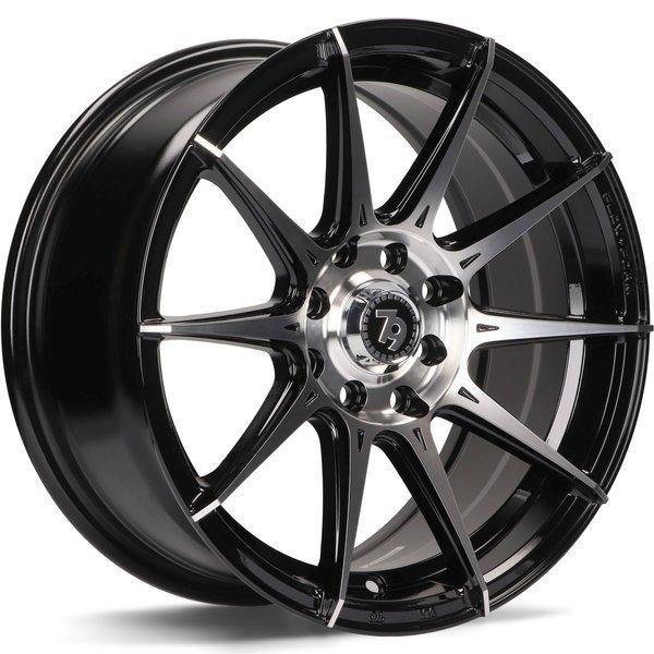 79Wheels SCF-F BLACK POLISHED FACE 15*7 - D-elastikashop