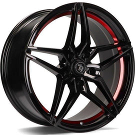 79Wheels SV-A GLOSS BLACK RED BARREL 18*9 - D-elastikashop