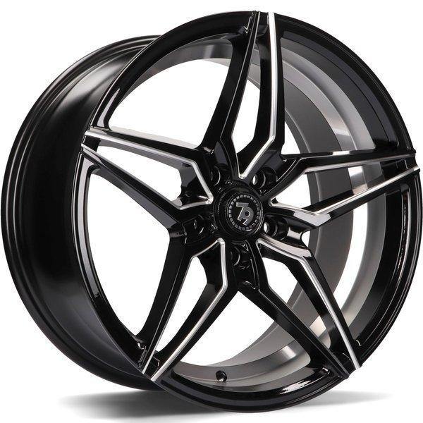 79Wheels SV-A GLOSS BLACK SILVER MILL 18*8 - D-elastikashop