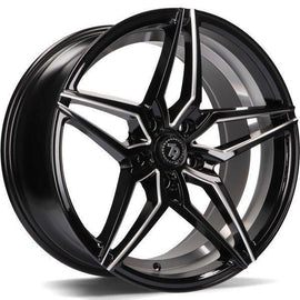 79Wheels SV-A GLOSS BLACK SILVER MILL 18*8 - D-elastikashop