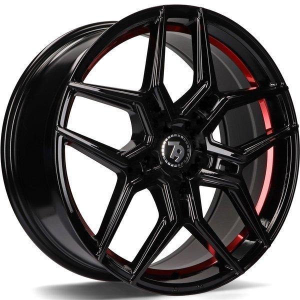 79Wheels SV-B GLOSS BLACK RED BARREL 19*8,5 - D-elastikashop