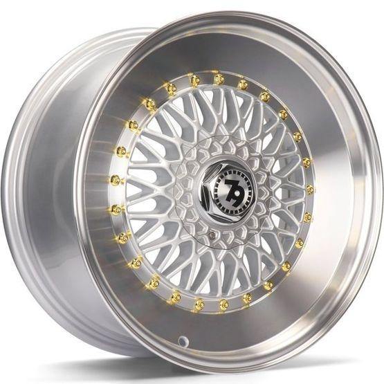 79Wheels SV-F SILVER POLISHED LIP 17*8 - D-elastikashop