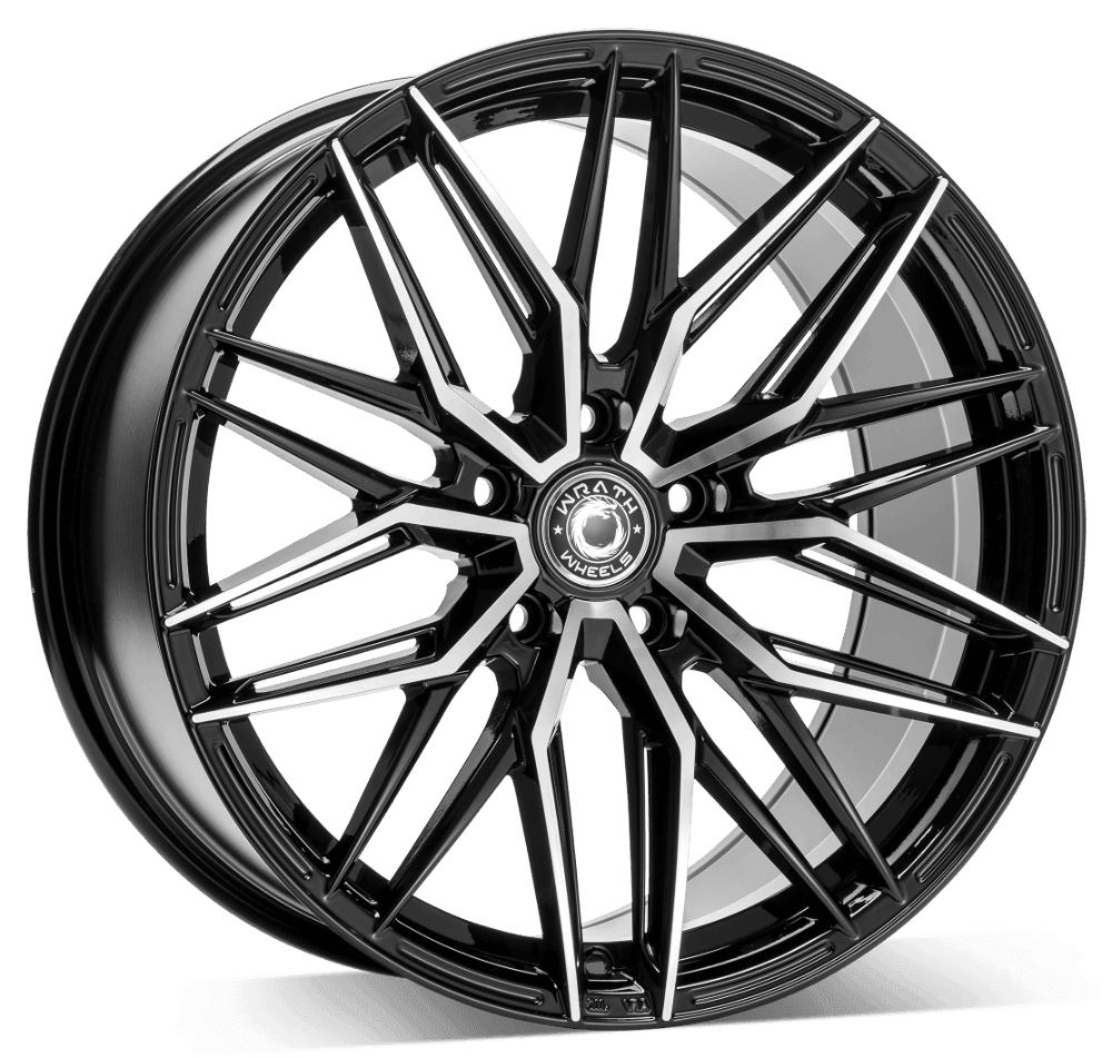 WrathWheels WF9 GLOSS BLACK POLISHED FACE 18*9.5 - D-elastikashop.gr